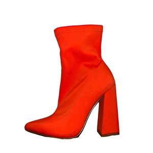 Orange boot heels